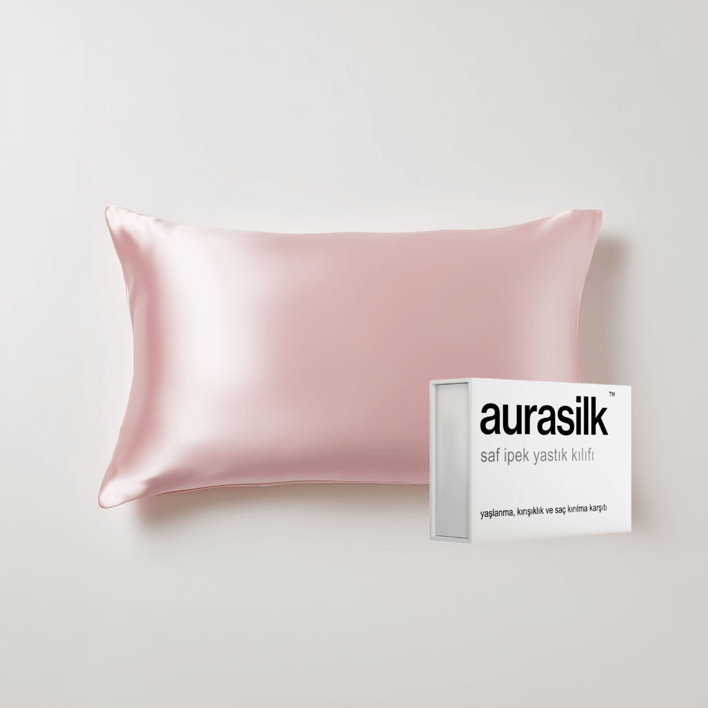 DUT İPEK PEMBE YASTIK KILIFI